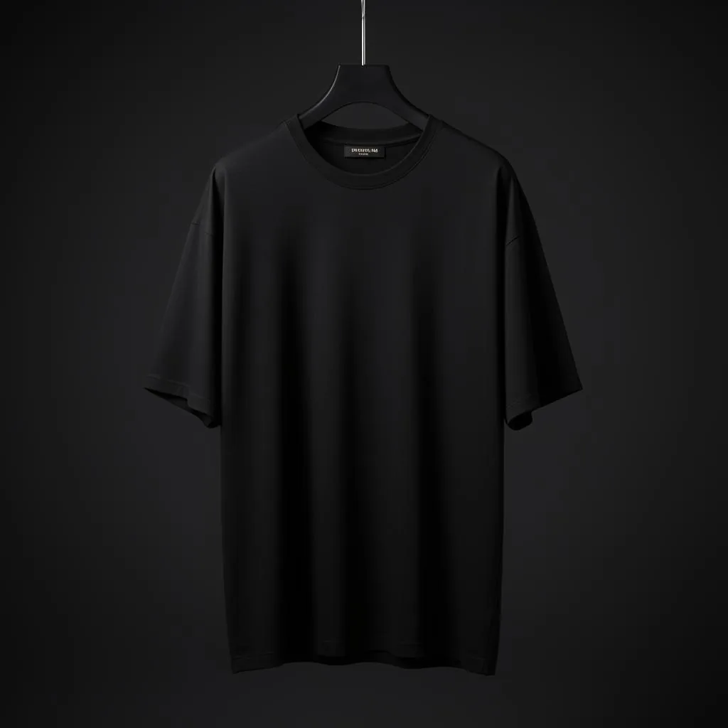 Premium Oversized Tee — Black