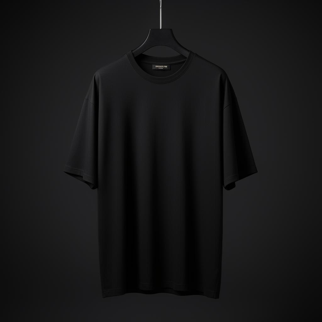 Premium Oversized Tee — Black